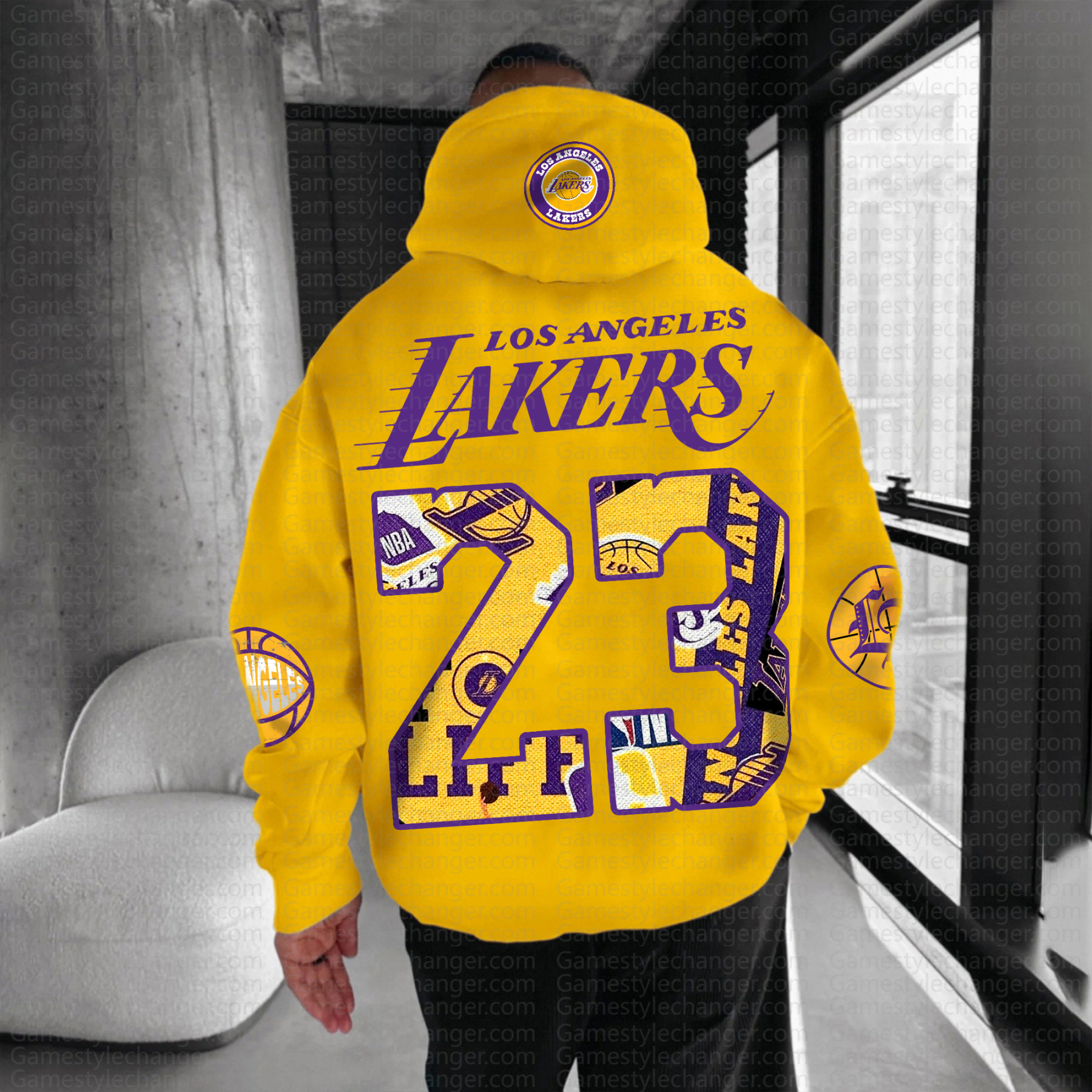 Unisex "NBA" Graphic Streetwear Vintage Plush Hoodie