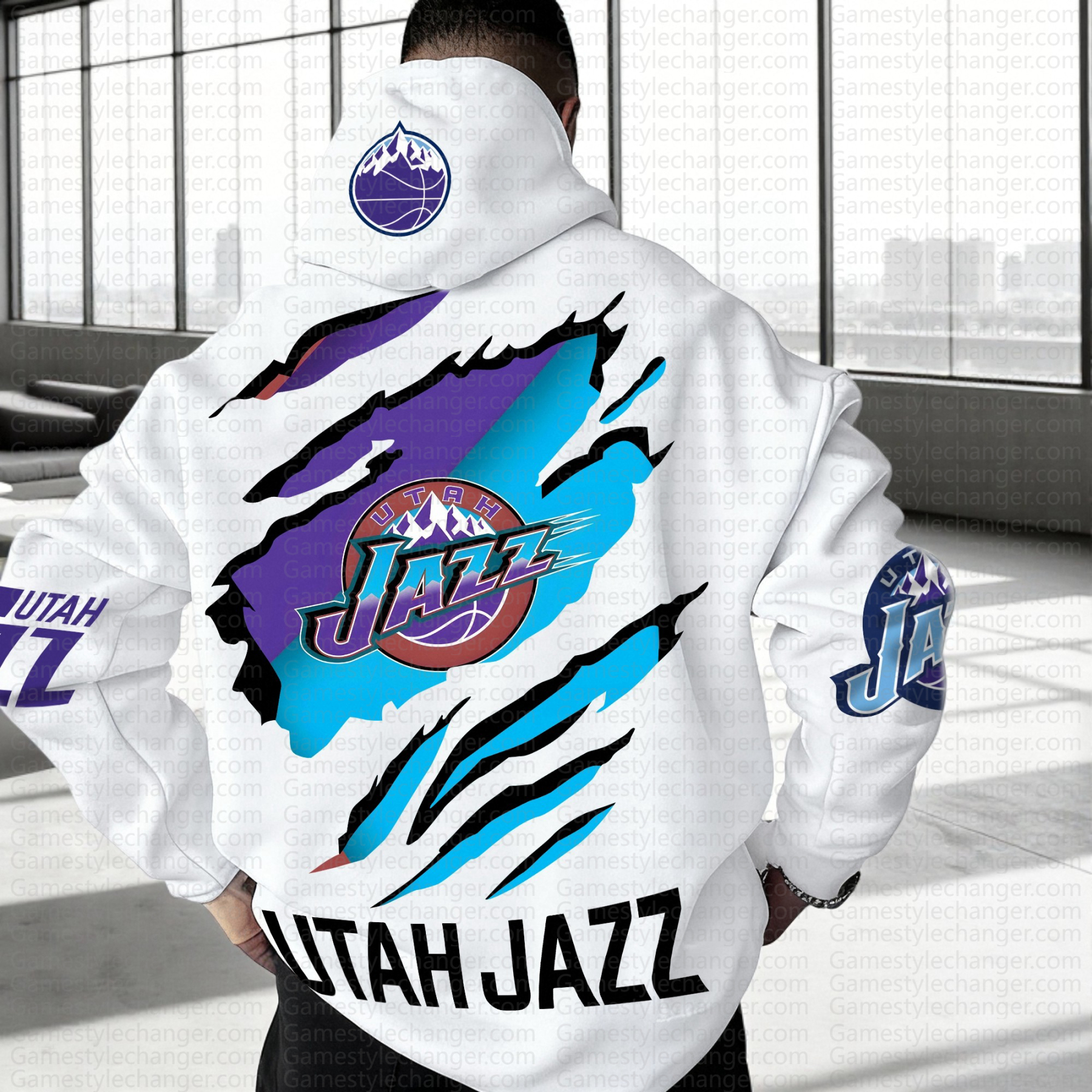 Unisex "NBA" Graphic Streetwear Vintage Plush Hoodie