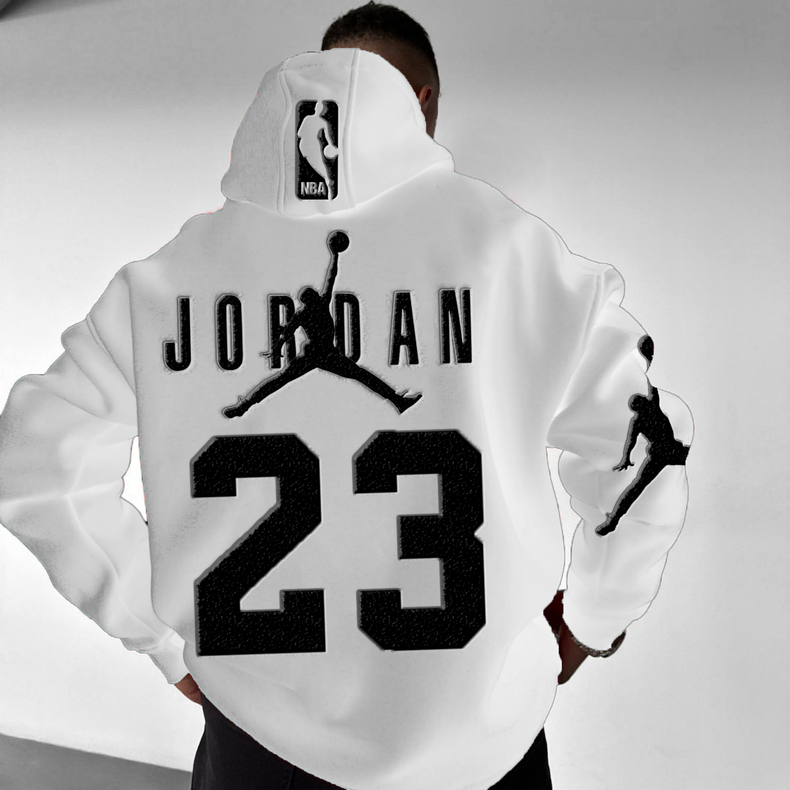 Unisex Basketball Game Stars Sports Fitness Printed Casual Autumn And Winter Oversized Hoodies