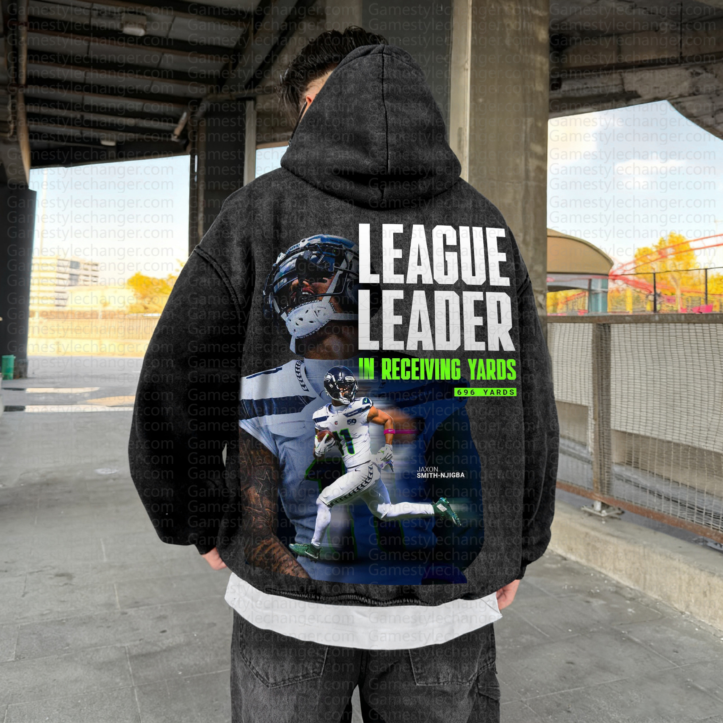 Unisex Graphic Streetwear Vintage Washed Hoodie | NFL