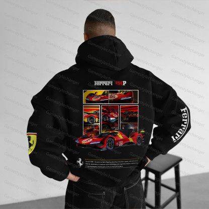 Unisex "F1" Graphic Streetwear Vintage Plush Hoodie