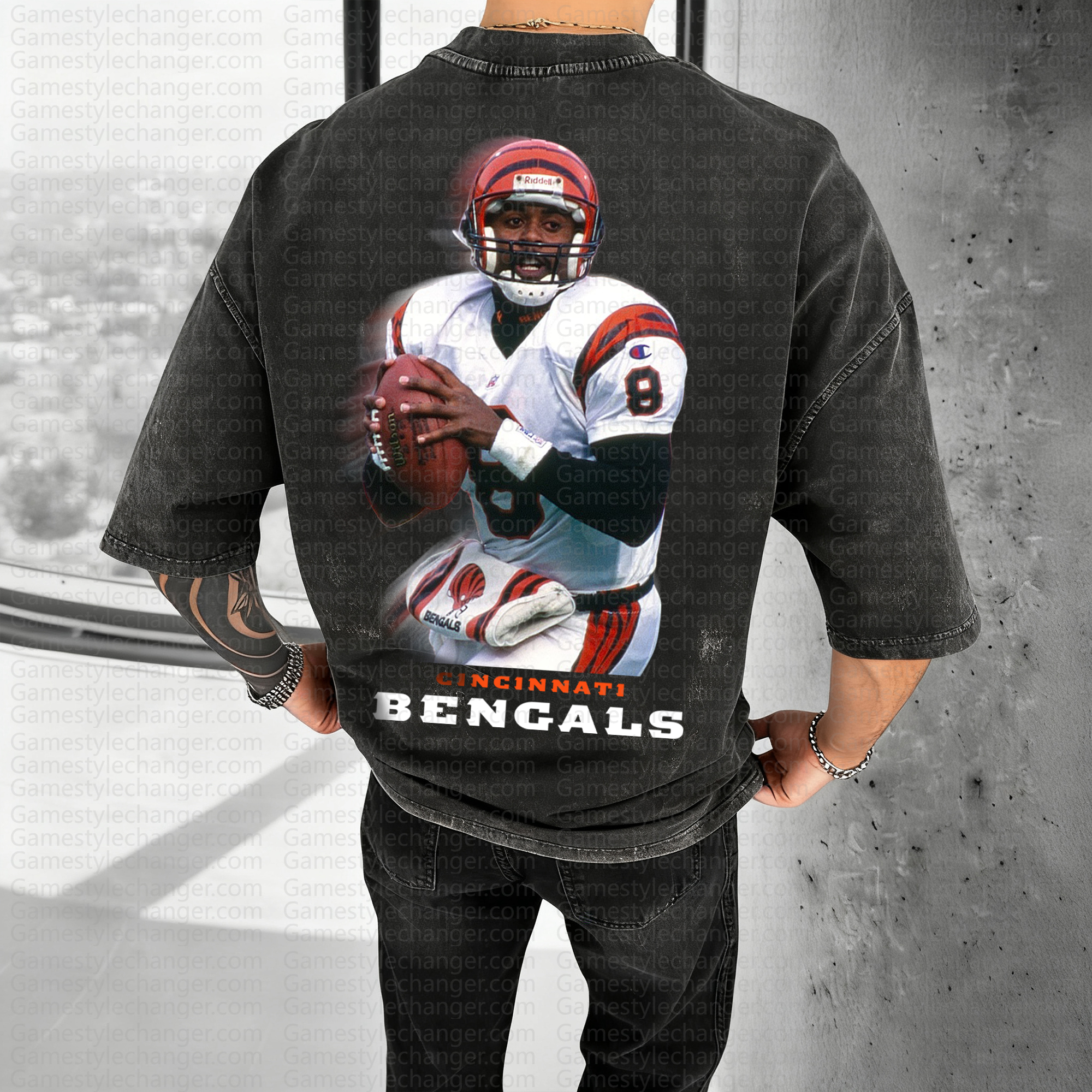 Unisex High Quality Inspired Vintage Washed 3D Direct Injection T-Shirt