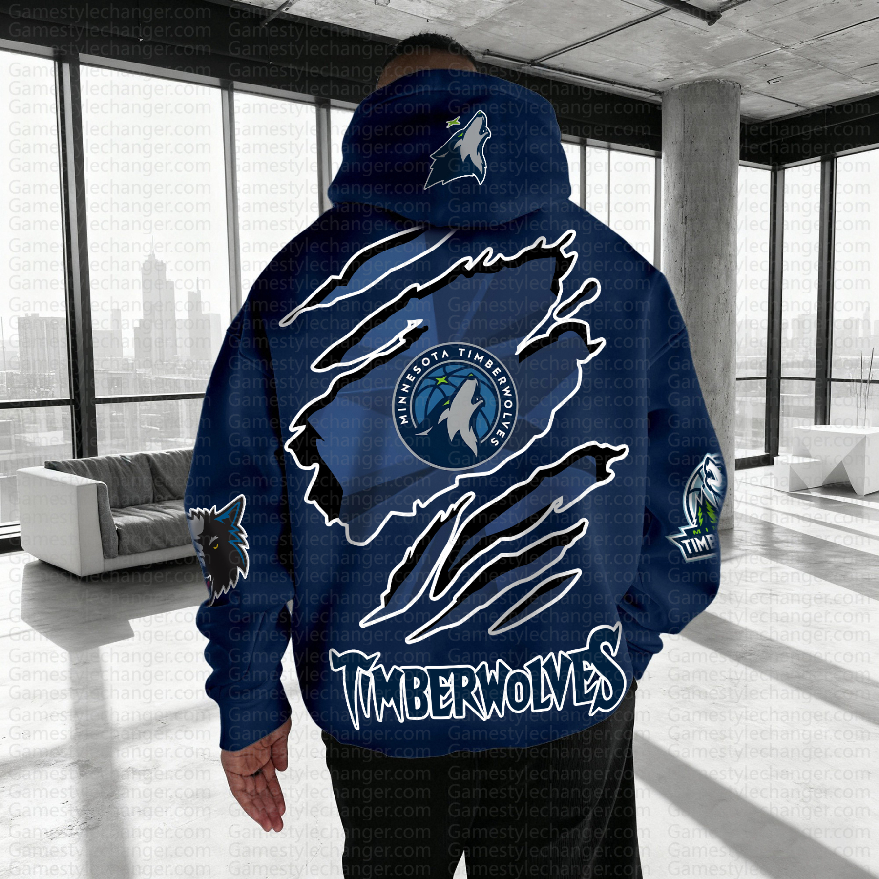 Unisex "NBA" Graphic Streetwear Vintage Plush Hoodie