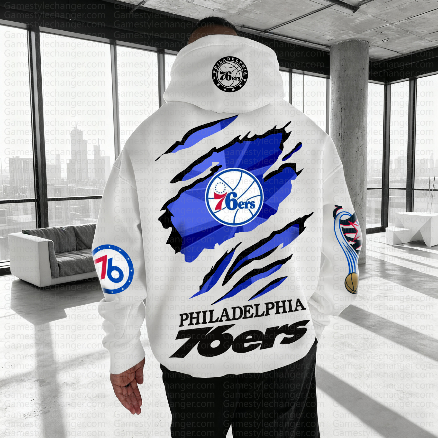 Unisex "NBA" Graphic Streetwear Vintage Plush Hoodie