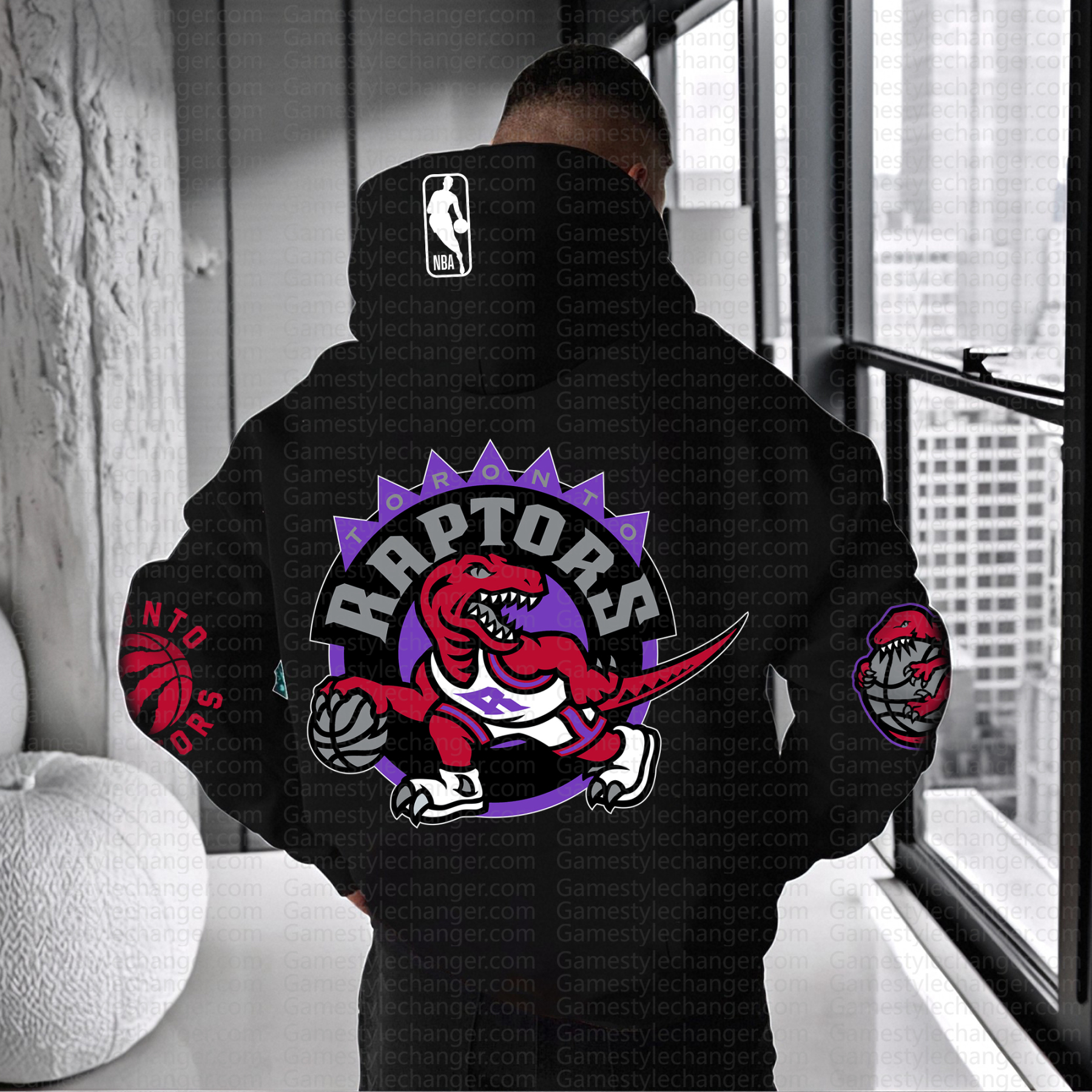 Unisex "NBA" Graphic Streetwear Vintage Plush Hoodie