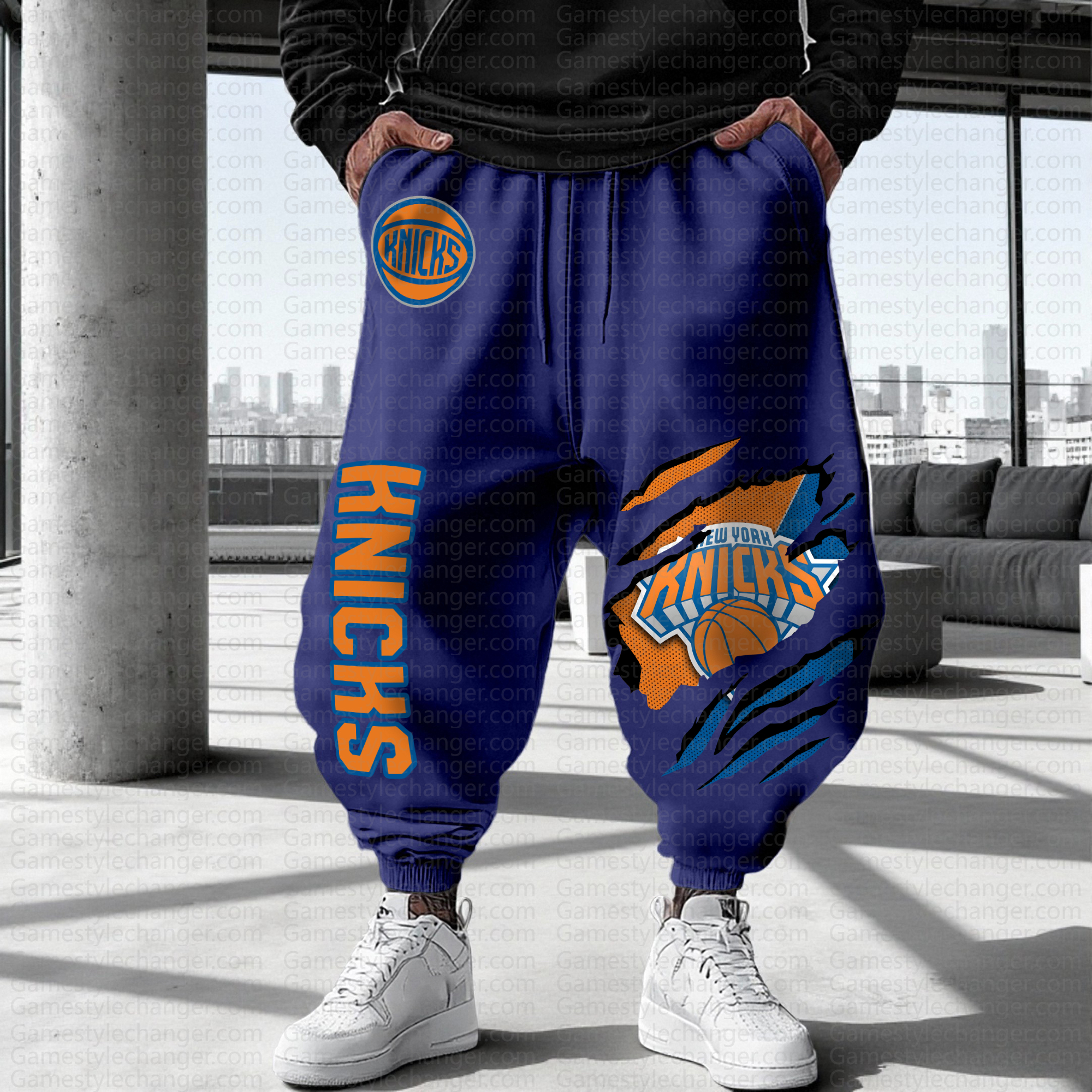 Unisex  Casual  Streetwear Plush Pants