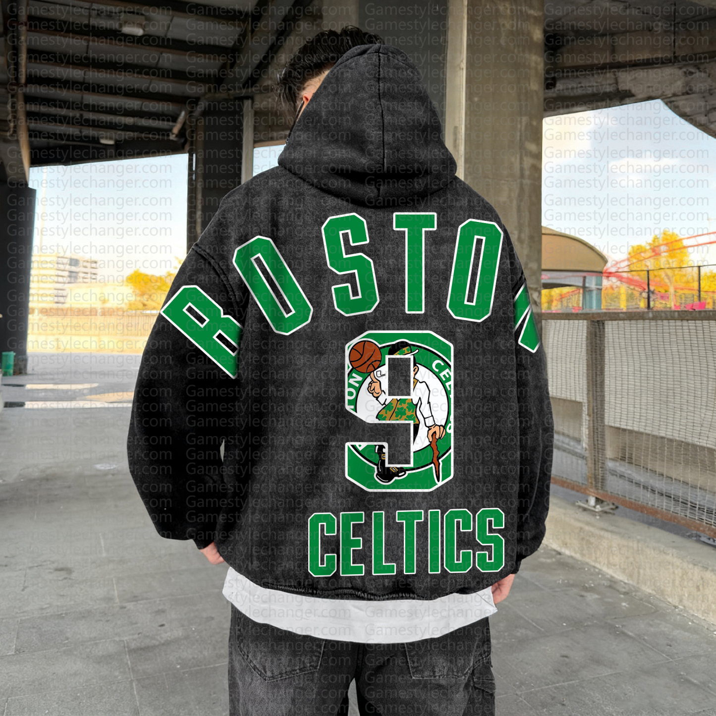 Unisex Graphic Streetwear Vintage Washed Hoodie | NBA