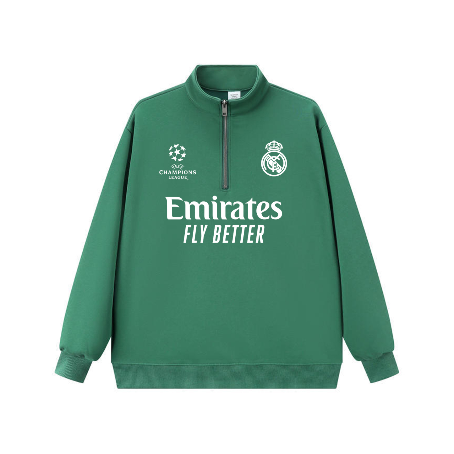 Unisex "UEFA " Graphic Streetwear Vintage  Zip- up Sweatshirt