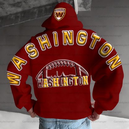 Unisex "Washington Commanders" Graphic Streetwear Vintage Plush Hoodie