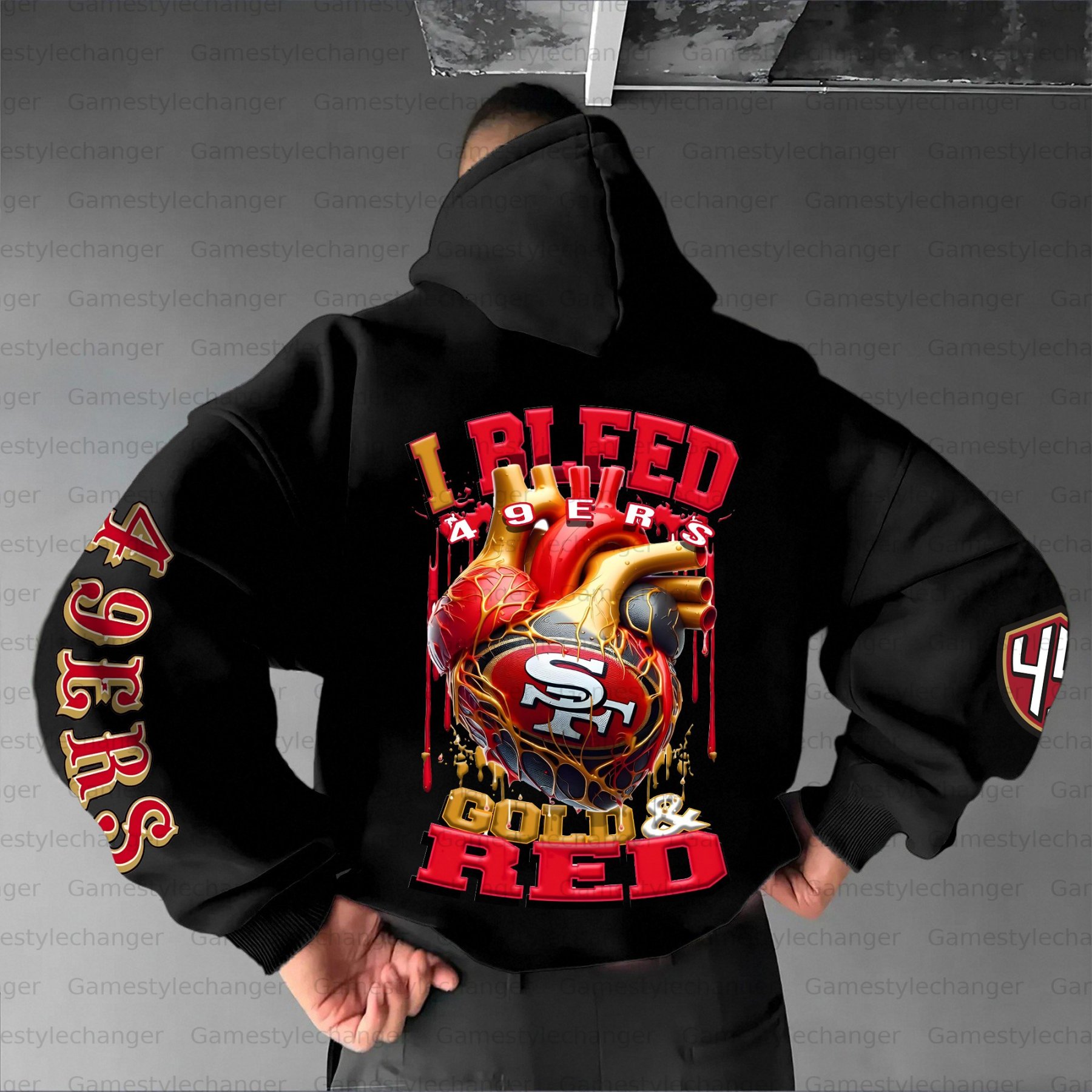 Unisex "San Francisco 49ers" Graphic Streetwear Vintage Plush Hoodie