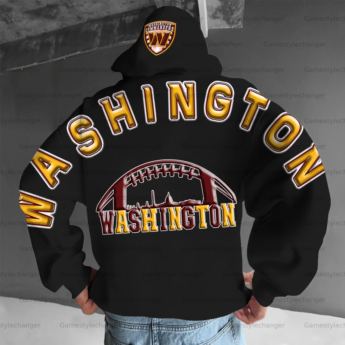 Unisex "Washington Commanders" Graphic Streetwear Vintage Plush Hoodie