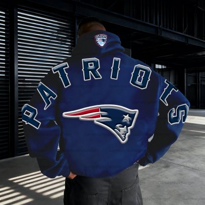 Unisex "New England Patriots" Graphic Streetwear Vintage Plush Hoodie