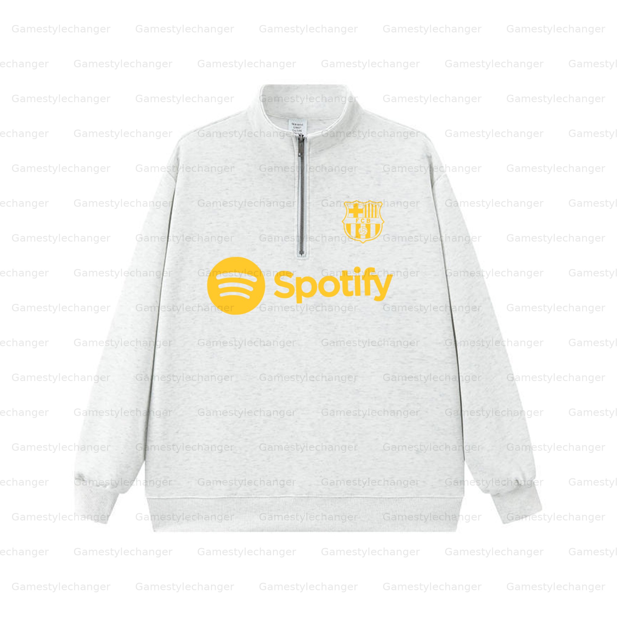 Unisex "UEFA " Graphic Streetwear Vintage Plush Zip-up Sweatshirt