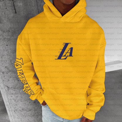Unisex "Los Angeles Lakers" Graphic Streetwear Vintage Plush Hoodie