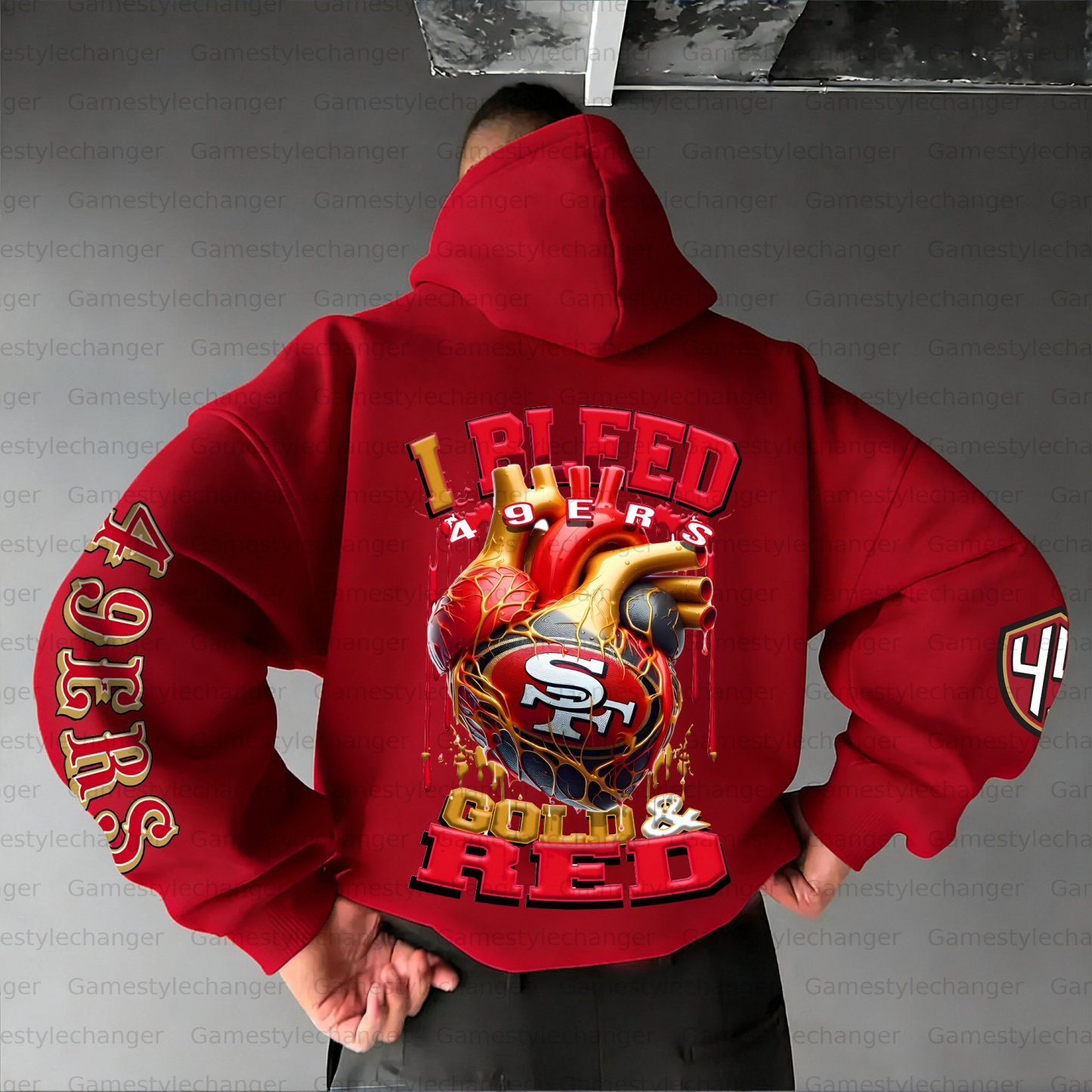 Unisex "San Francisco 49ers" Graphic Streetwear Vintage Plush Hoodie