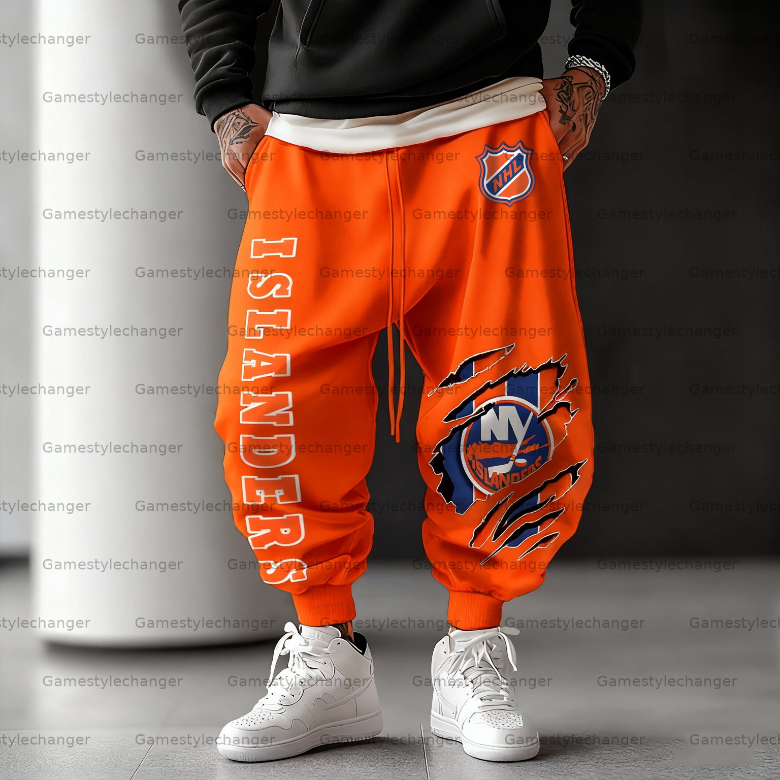 Unisex  “New York Islanders” Casual Anime Streetwear Pant