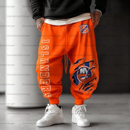 Unisex  “New York Islanders” Casual Anime Streetwear Pant
