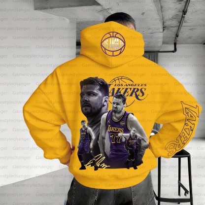 Unisex "Los Angeles Lakers" Graphic Streetwear Vintage Plush Hoodie