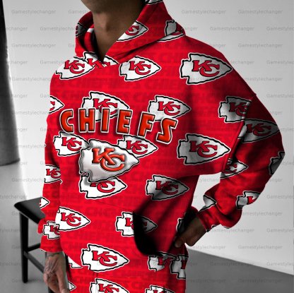 Unisex "Kansas City Chiefs" Graphic Streetwear Vintage Plush Hoodie
