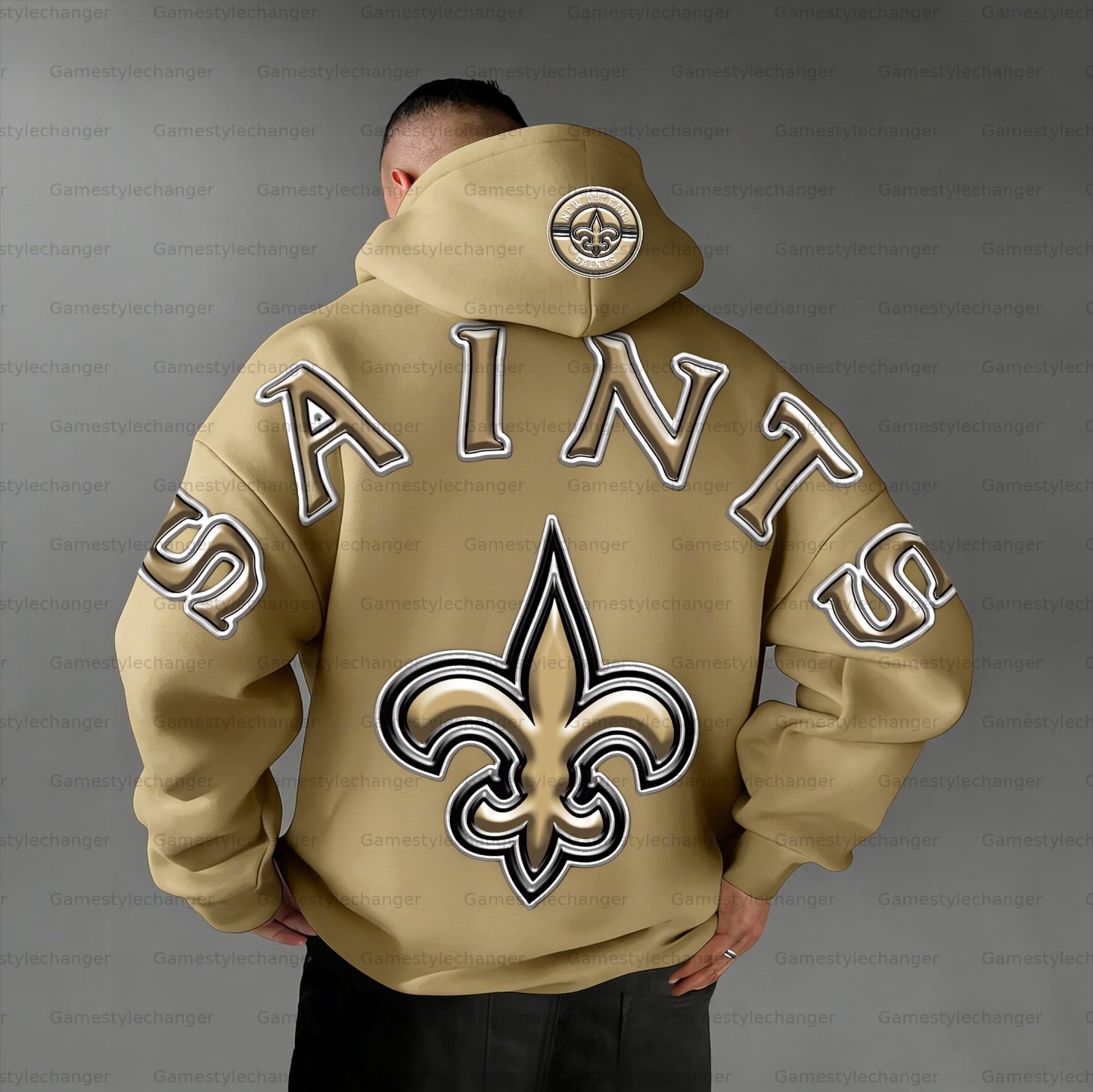Unisex "New Orleans Saints" Graphic Streetwear Vintage Plush Hoodie