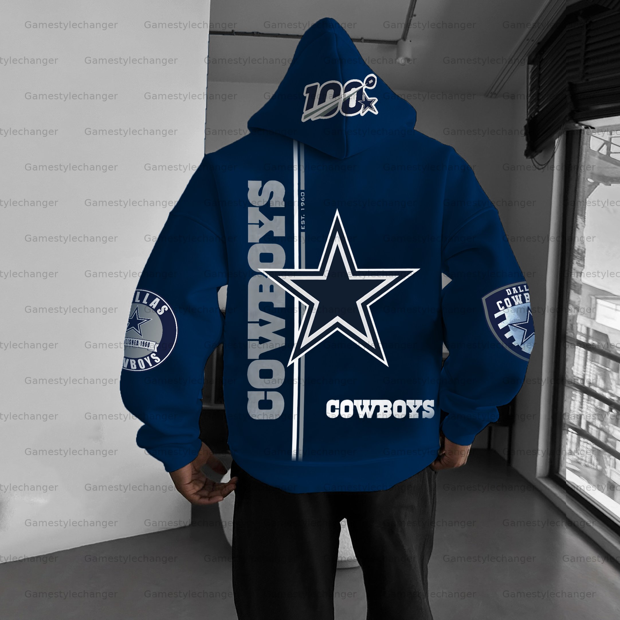 Unisex "Dallas Cowboys" Graphic Streetwear Vintage Plush Hoodie