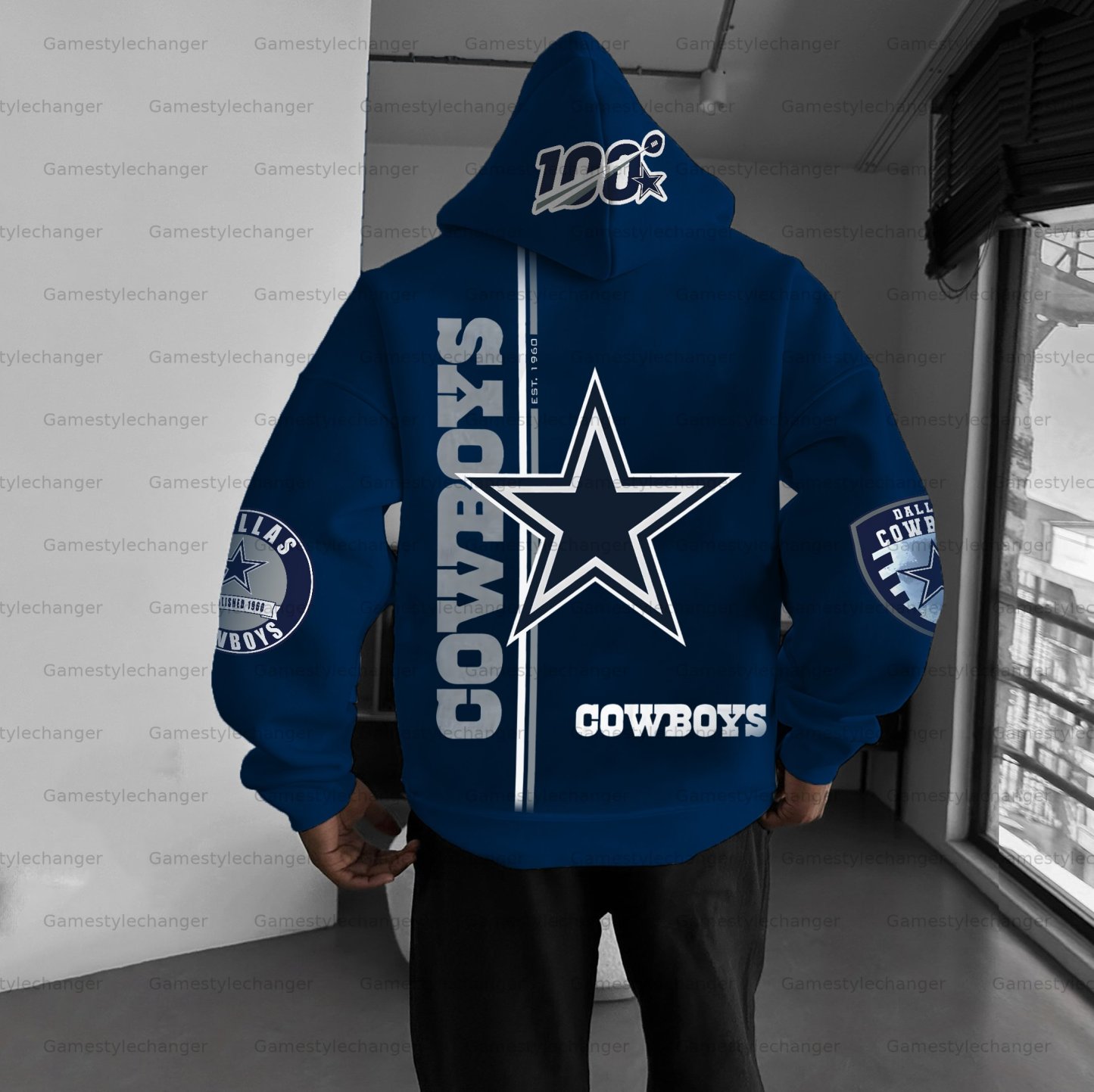 Unisex "Dallas Cowboys" Graphic Streetwear Vintage Plush Hoodie