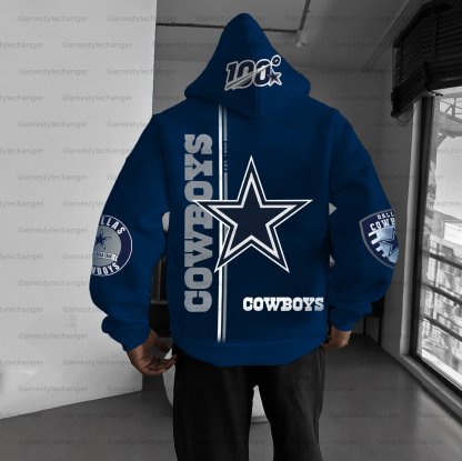 Unisex "Dallas Cowboys" Graphic Streetwear Vintage Plush Hoodie