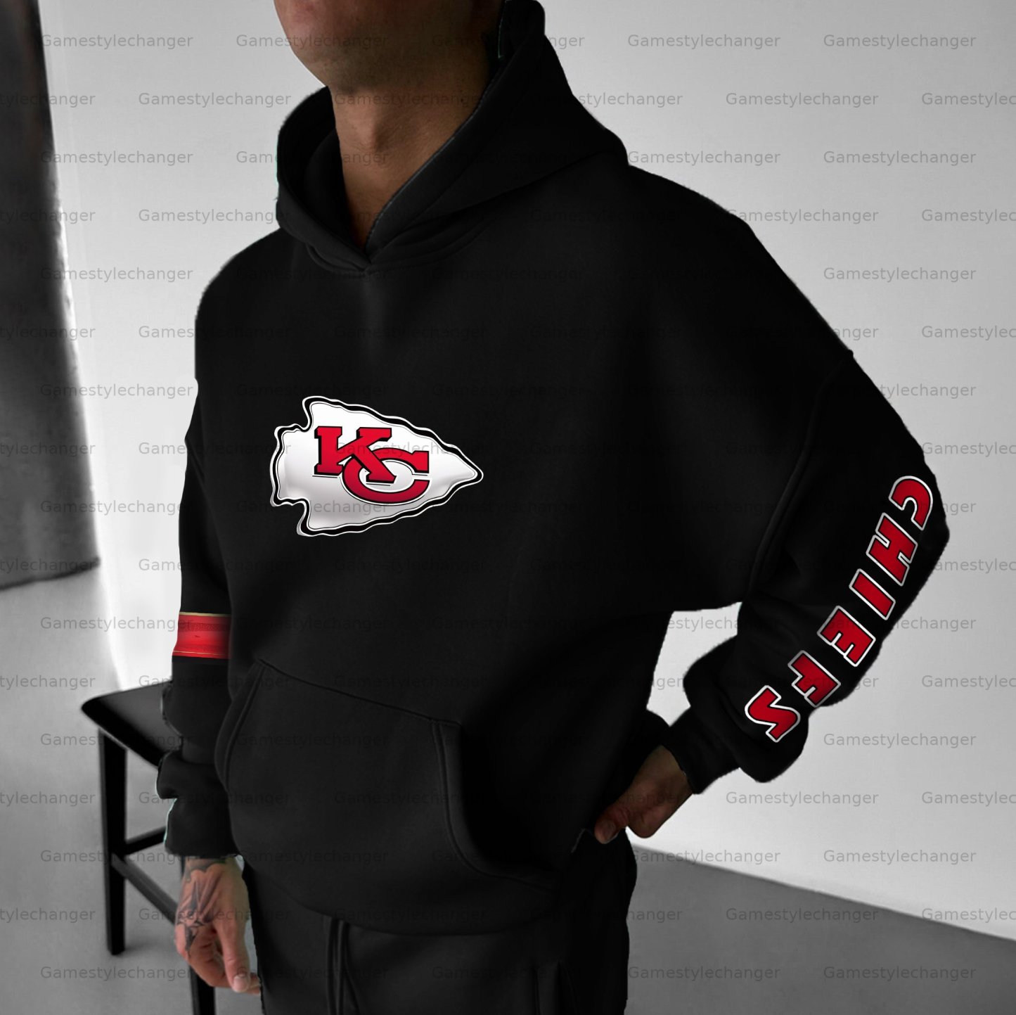 Unisex "Kansas City Chiefs" Graphic Streetwear Vintage Plush Hoodie