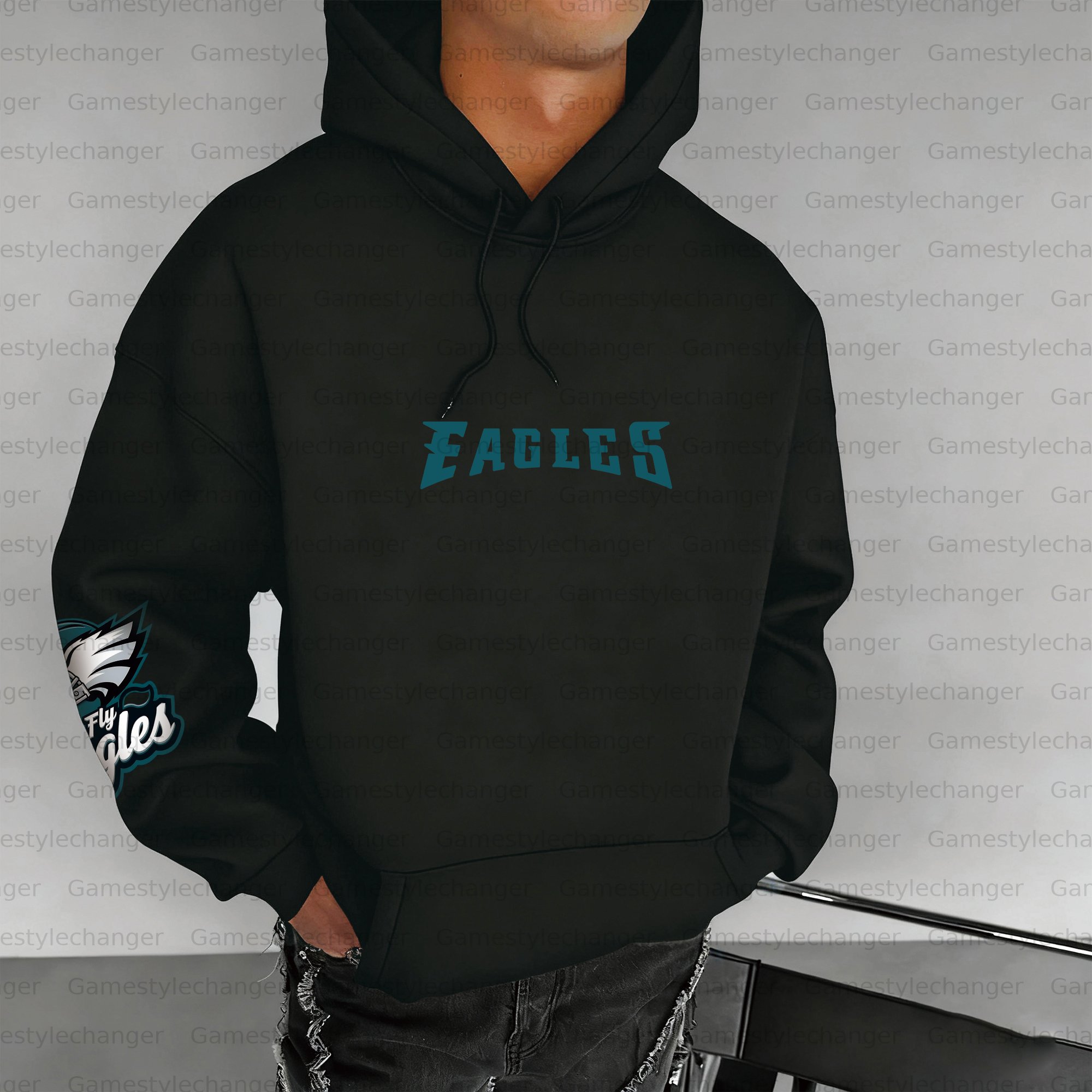 Unisex "Philadelphia Eagles" Graphic Streetwear Vintage Plush Hoodie