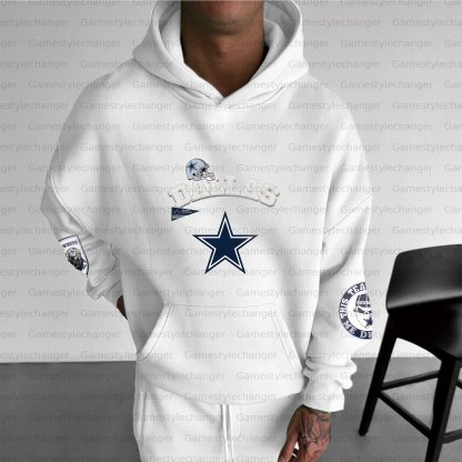 Unisex "Dallas Cowboys" Graphic Streetwear Vintage Plush Hoodie