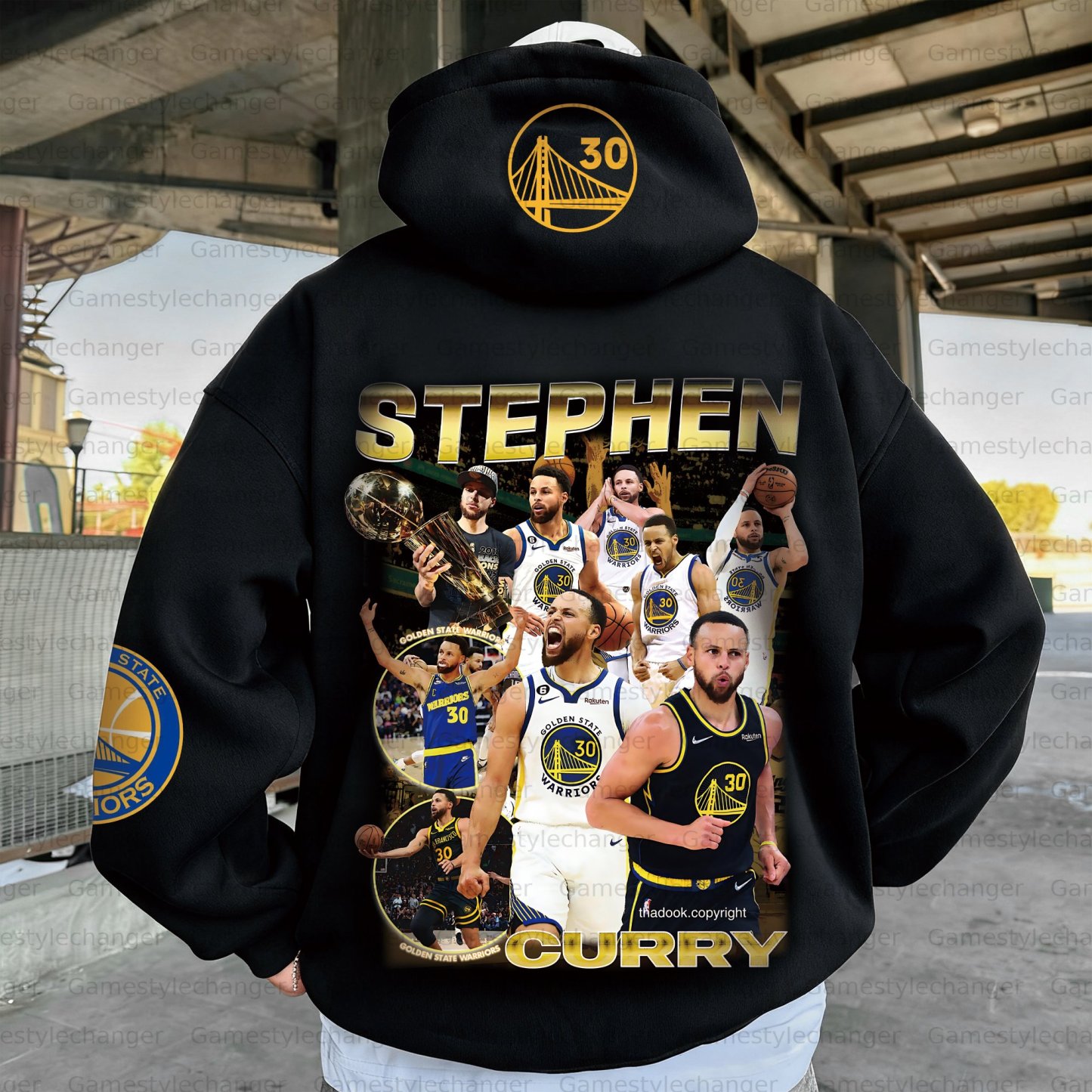 Unisex "Golden State Warriors" Graphic Streetwear Vintage Plush Hoodie