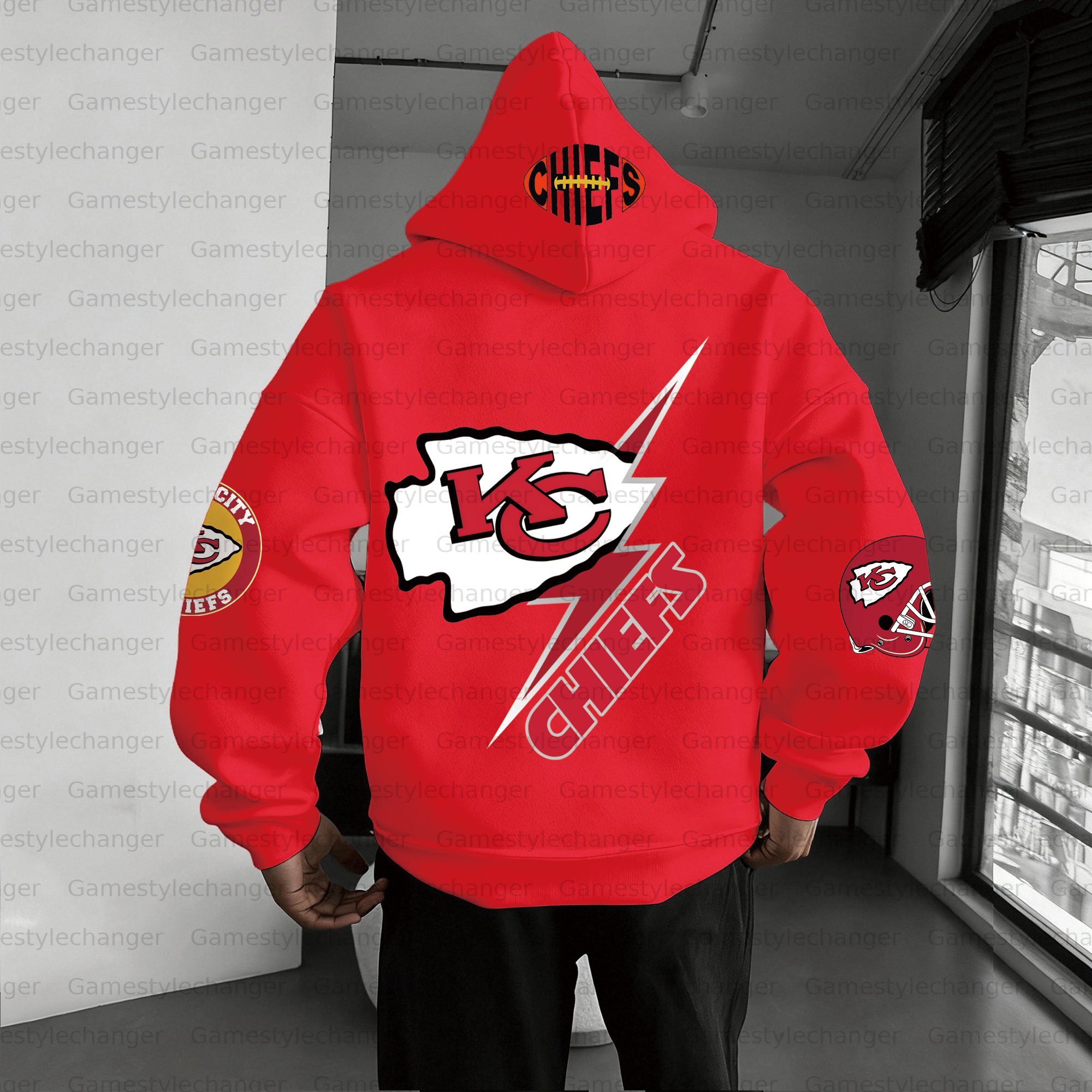 Unisex "Kansas City Chiefs" Graphic Streetwear Vintage Plush Hoodie