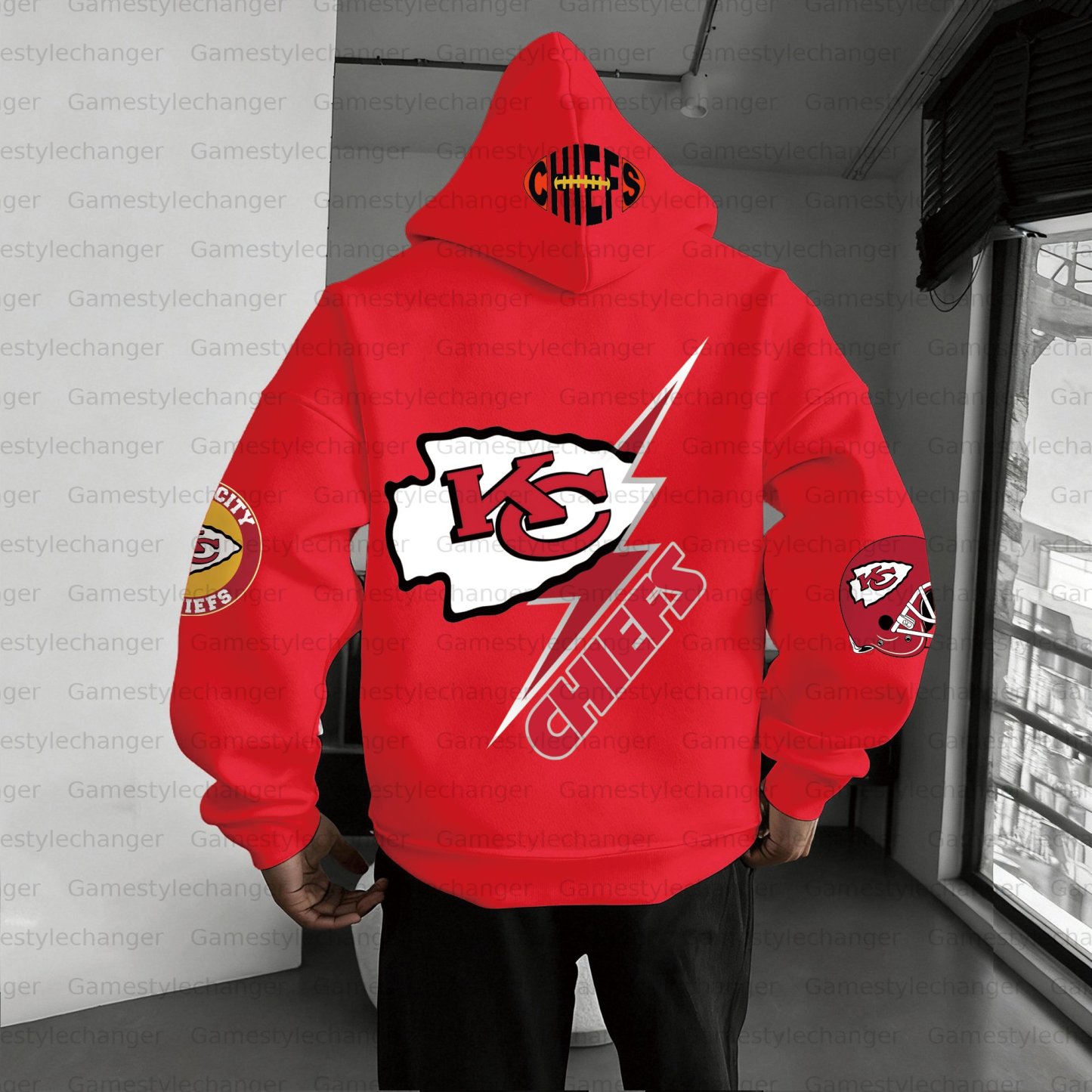 Unisex "Kansas City Chiefs" Graphic Streetwear Vintage Plush Hoodie