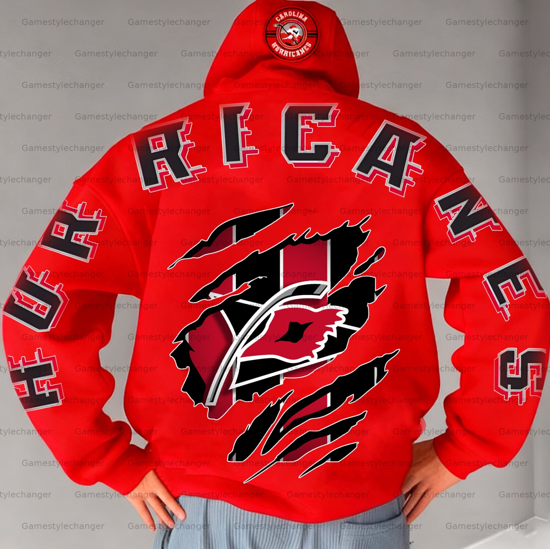 Unisex "Carolina Hurricanes" Graphic Streetwear Vintage Plush Hoodie