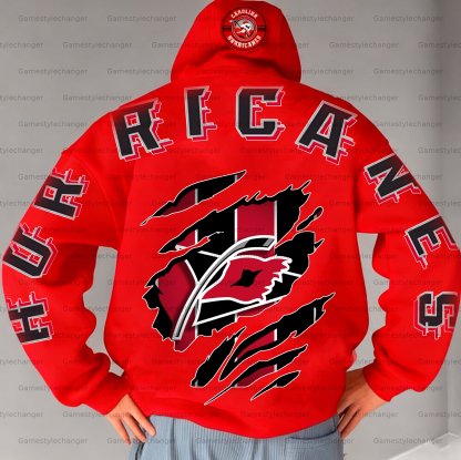 Unisex "Carolina Hurricanes" Graphic Streetwear Vintage Plush Hoodie