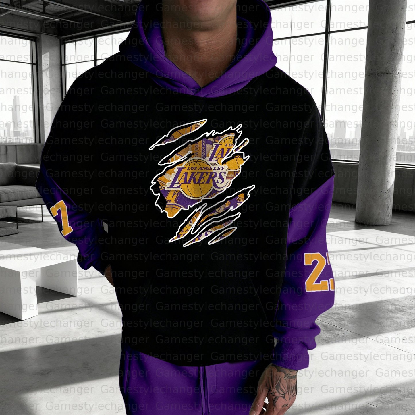 Unisex “23x77 ” Graphic Streetwear Vintage Plush Hoodie