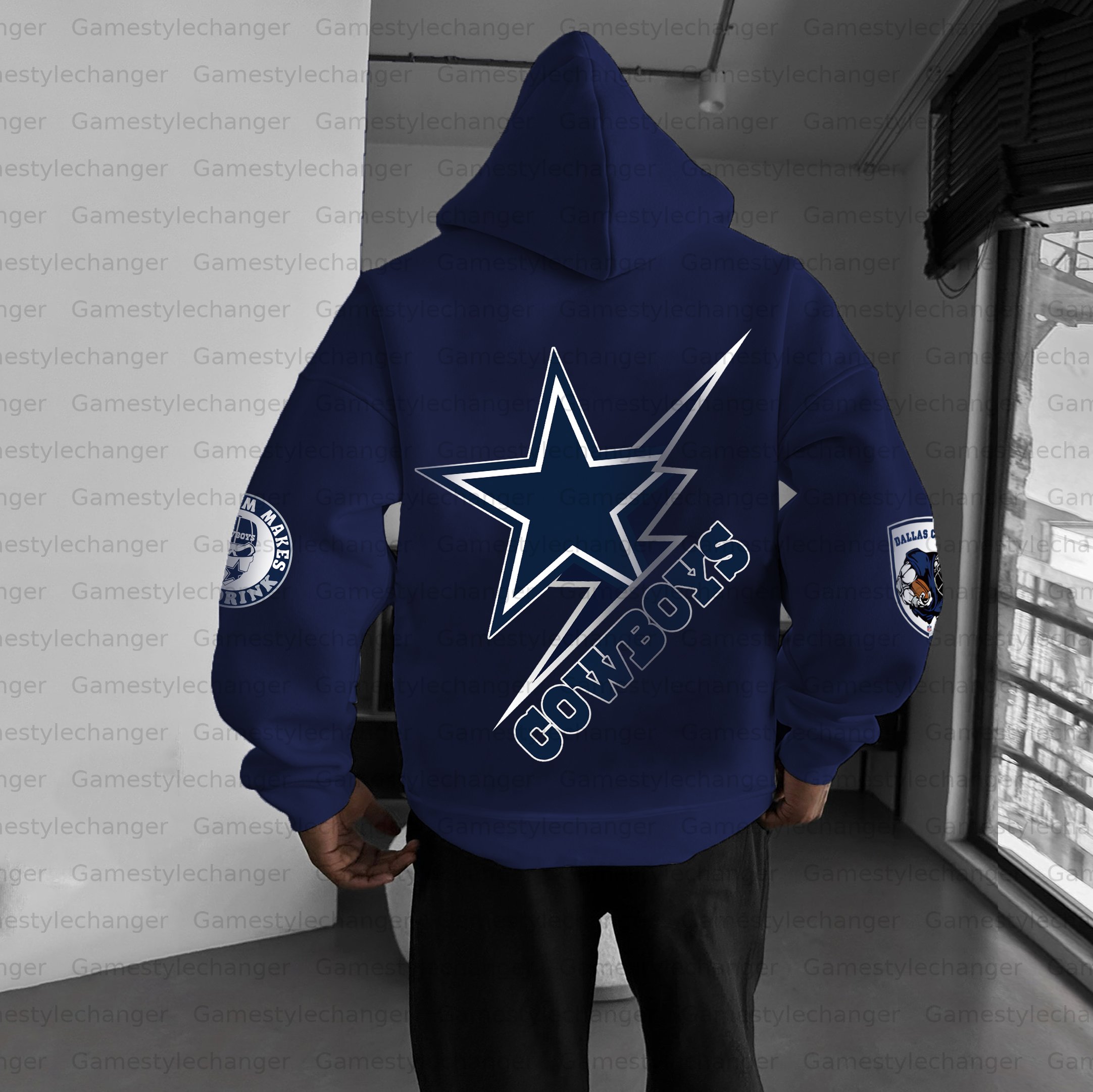 Unisex "Dallas Cowboys" Graphic Streetwear Vintage Plush Hoodie