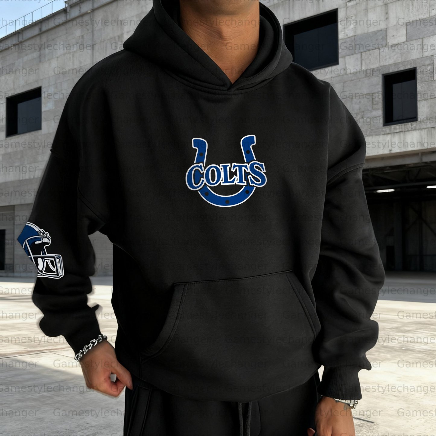 Unisex "Indianapolis colts" Graphic Streetwear Vintage Plush Hoodie