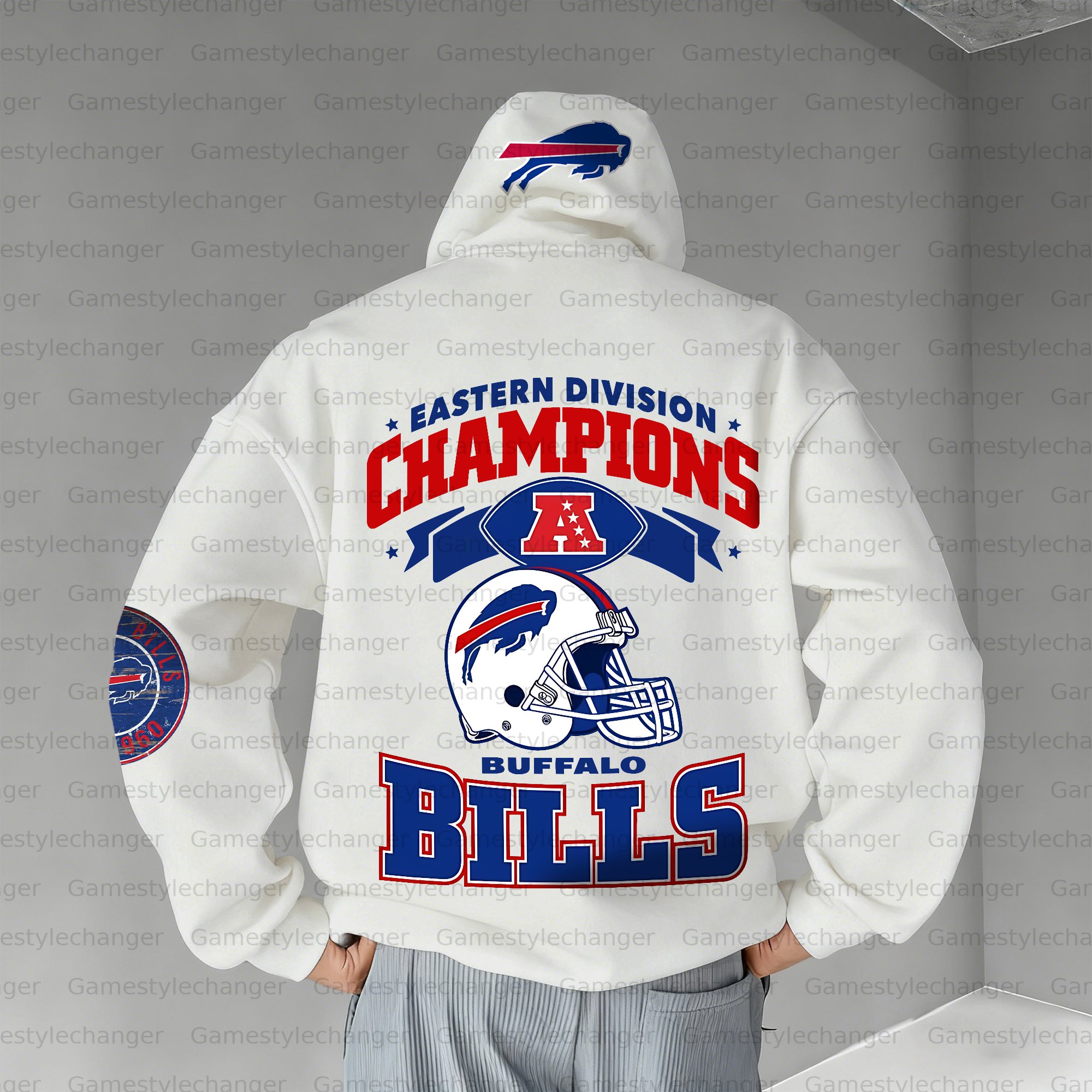 Unisex "Buffalo bills " Graphic Streetwear Vintage Plush Hoodie
