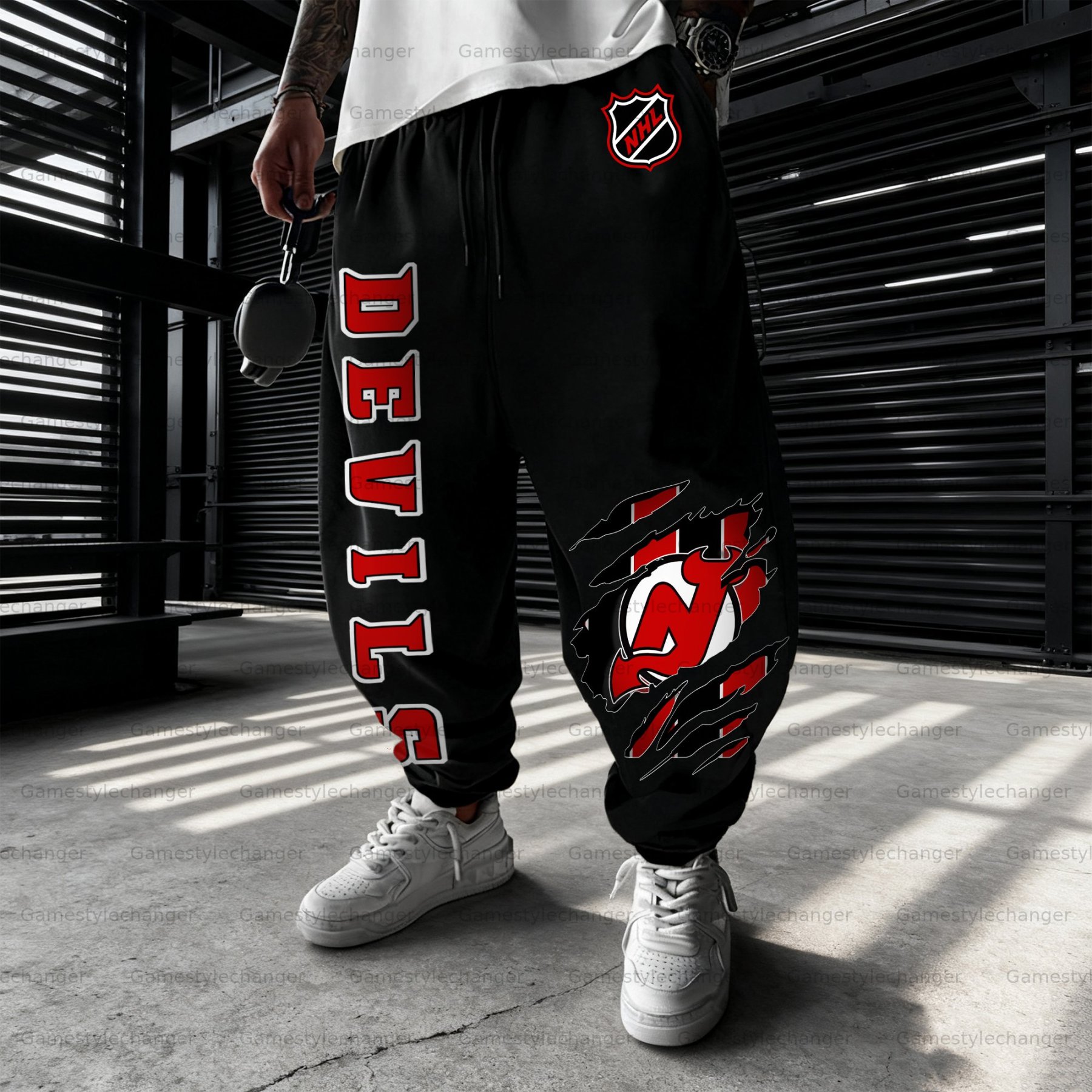 Unisex “New Jersey Devils” Casual Anime Streetwear Pant