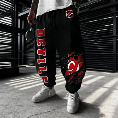 Unisex  “New Jersey Devils” Casual Anime Streetwear Pant