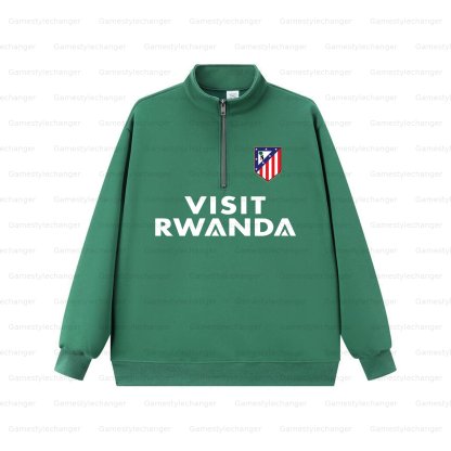 Unisex "UEFA " Graphic Streetwear Vintage  Zip-up Sweatshirt