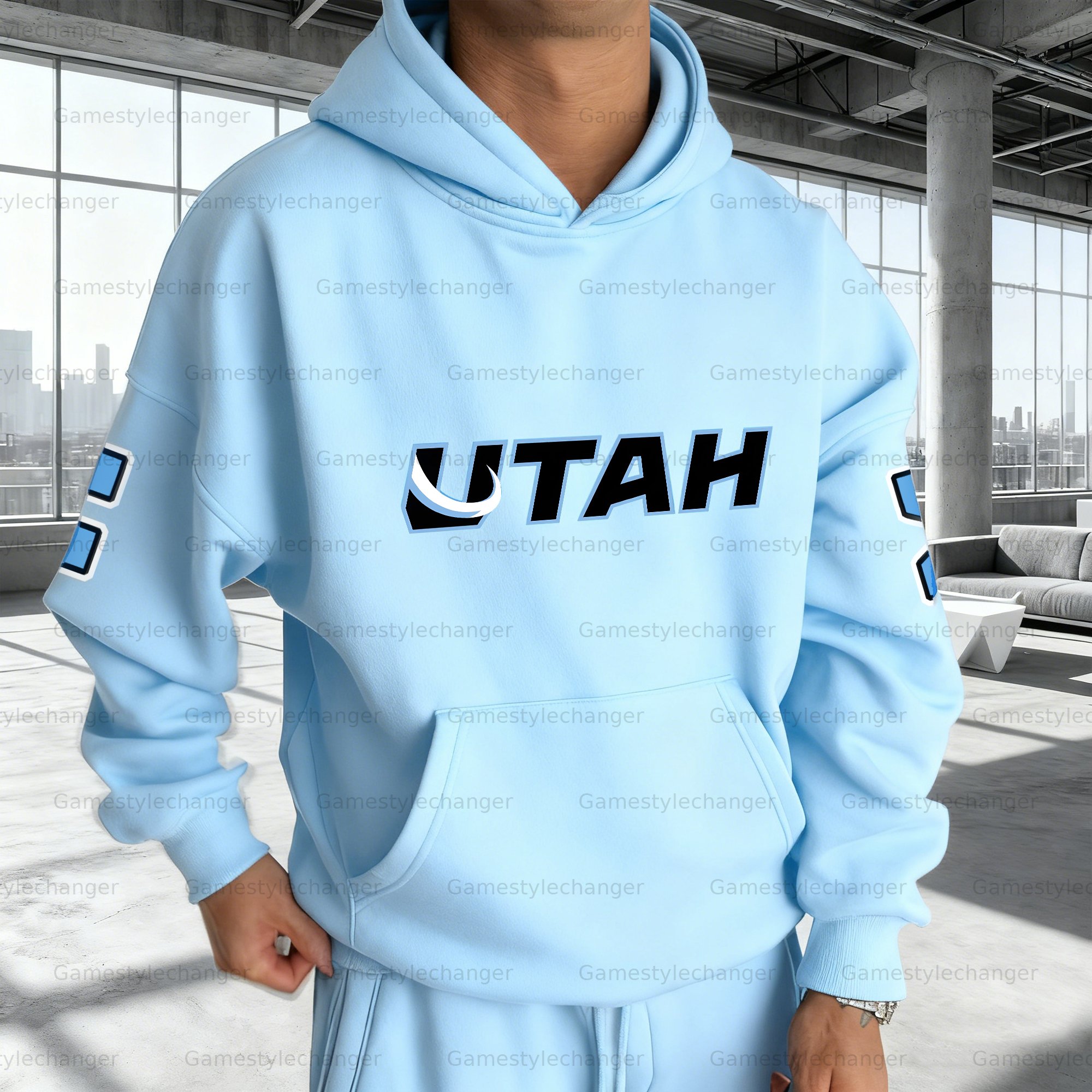 Unisex "Utah Mammoth" Graphic Streetwear Vintage Plush Hoodie