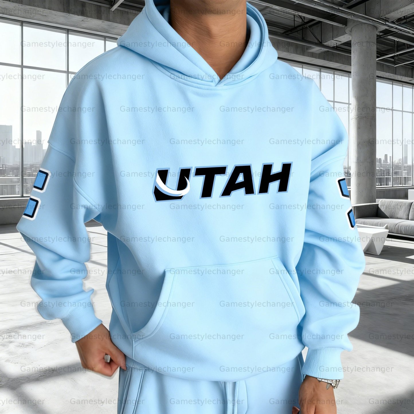 Unisex "Utah Mammoth" Graphic Streetwear Vintage Plush Hoodie