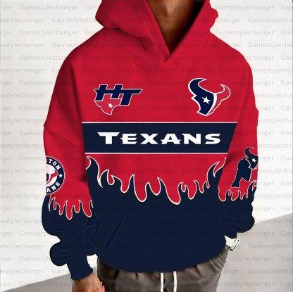 Unisex "Houston Texans " Graphic Streetwear Vintage Plush Hoodie