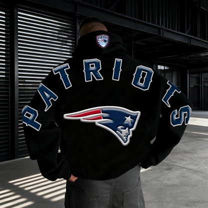 Unisex "New England Patriots" Graphic Streetwear Vintage Plush Hoodie