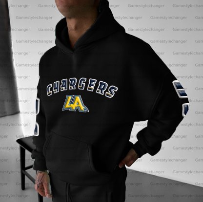 Unisex "Los Angeles Chargers" Graphic Streetwear Vintage Plush Hoodie
