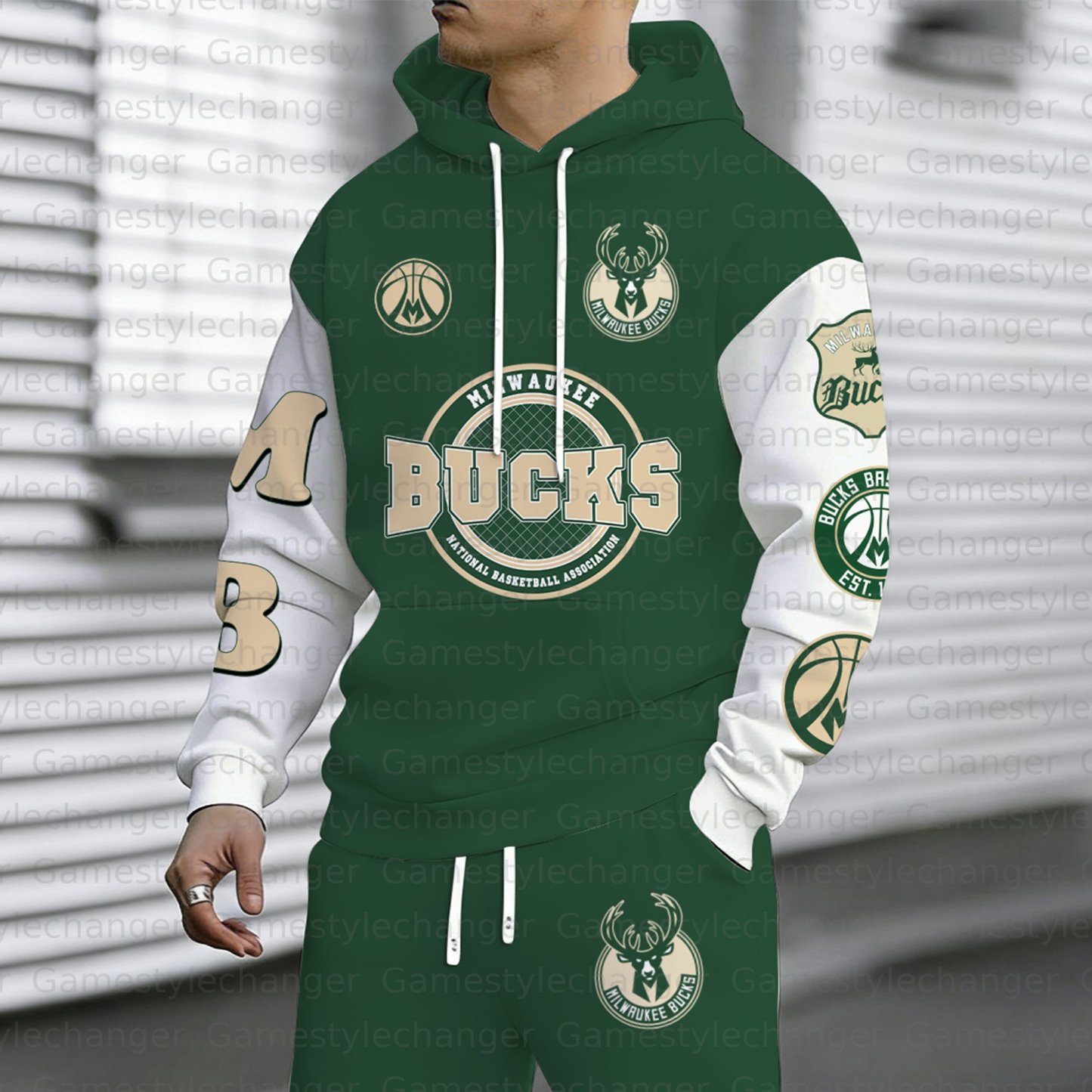 “Milwaukee Bucks” Hoodie & Pants 2 Pieces Set