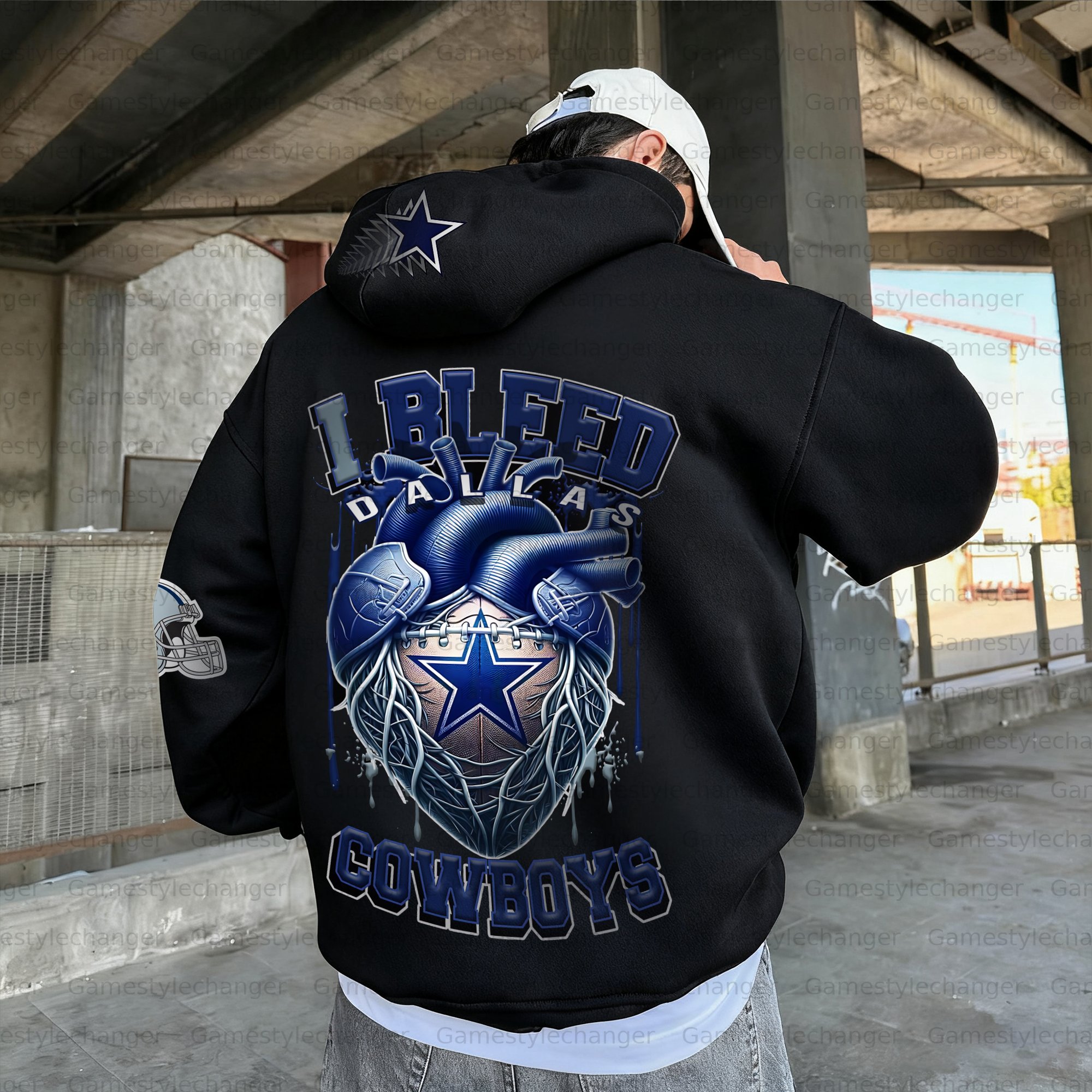 Unisex "Dallas Cowboys " Graphic Streetwear Vintage Plush Hoodie