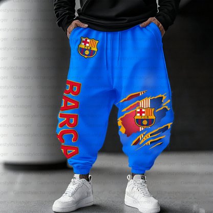 Unisex  “FC Barcelona” Casual Anime Streetwear Pant